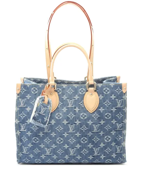 Louis Vuitton Pre-Owned 2021s Monogram Denim On-the-go MM shoulder bag