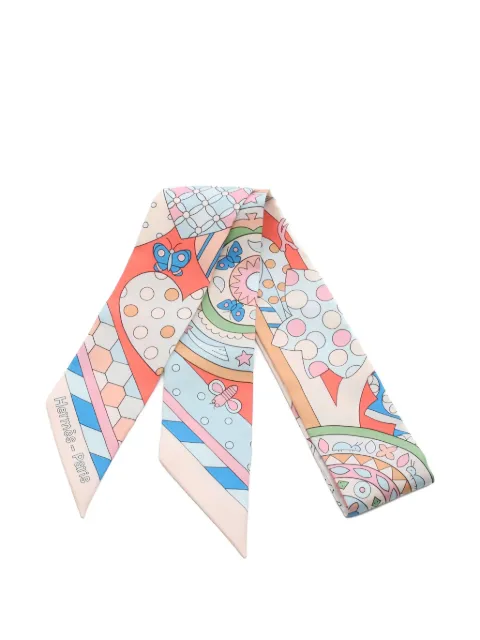 Hermès Pre-Owned 2010s Les Murmures de la Foret ribbon scarf