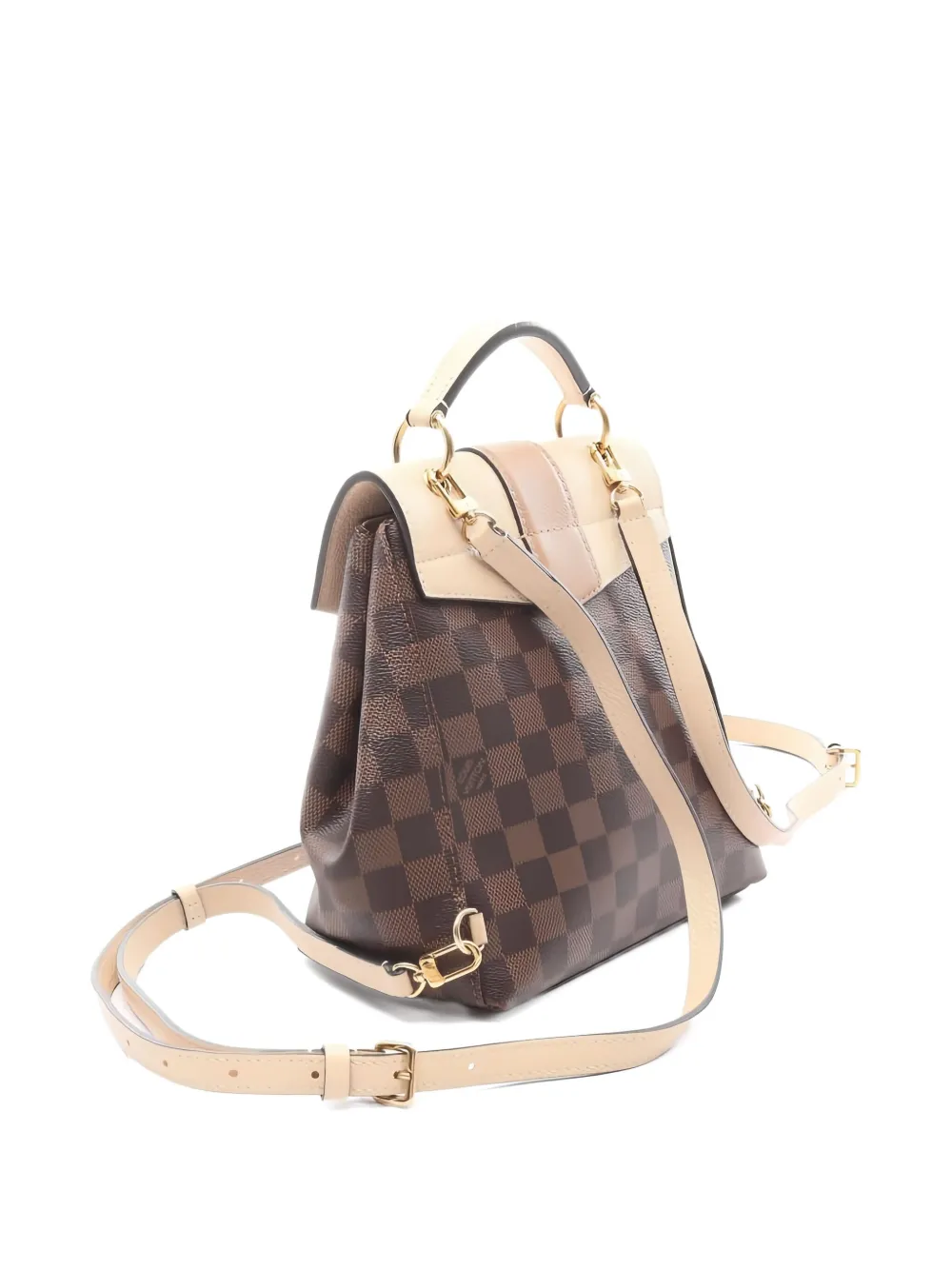 Pre-owned Louis Vuitton Damier Ebene Clapton Backpack In Brown