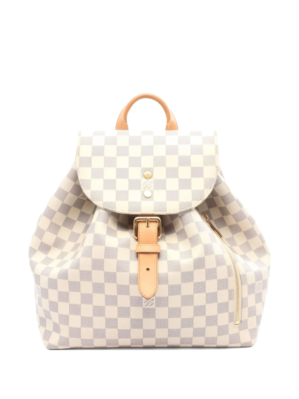 Pre-owned Louis Vuitton 2018 Damier Azur Sperone Backpack In Neutral