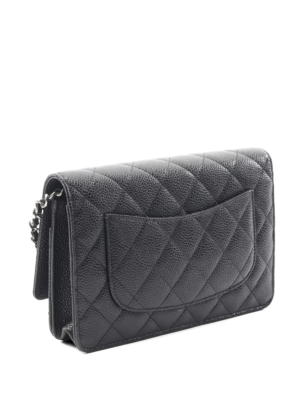 Pre-owned Chanel 2014-2015 Classic Flap Diamond Quilted Crossbody Bag In Black