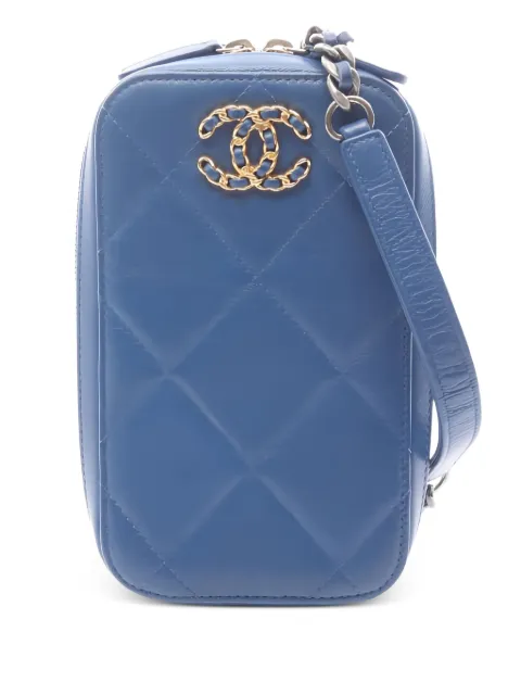 CHANEL Pre-Owned 2019 Diamond quilting phone holder