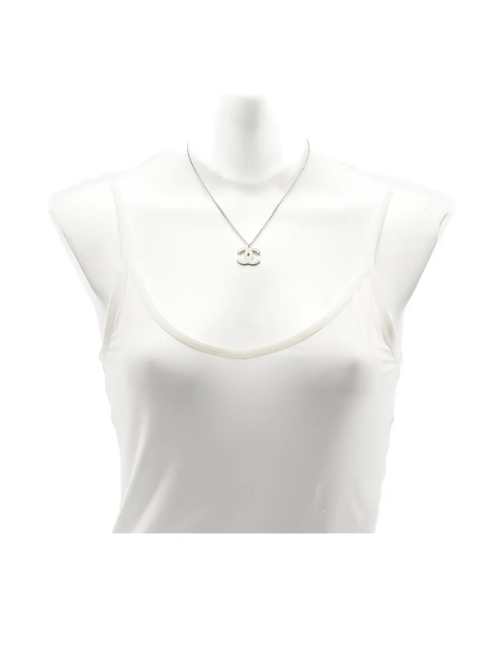 CHANEL Pre-Owned 1986-1988 Coco Mark pendant necklace - シルバートーン CHANEL Pre-Owned 1986-1988 Coco Mark pendant necklace - シルバートーン