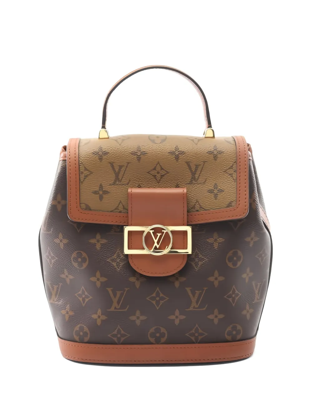Pre-owned Louis Vuitton 2020 Dauphine Monogram Backpack In Brown