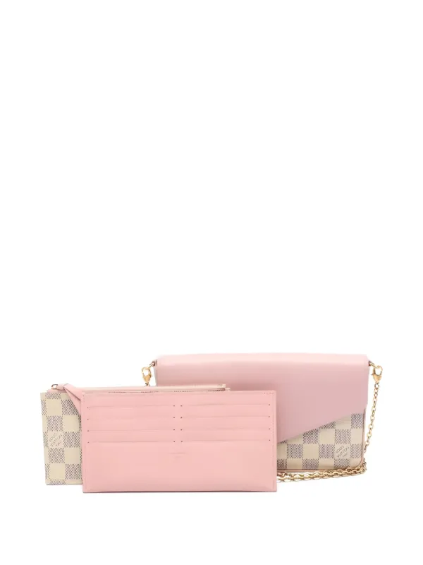 Louis Vuitton Pre-Owned 2019 Félicie Damier Azur Chain Clutch Bag