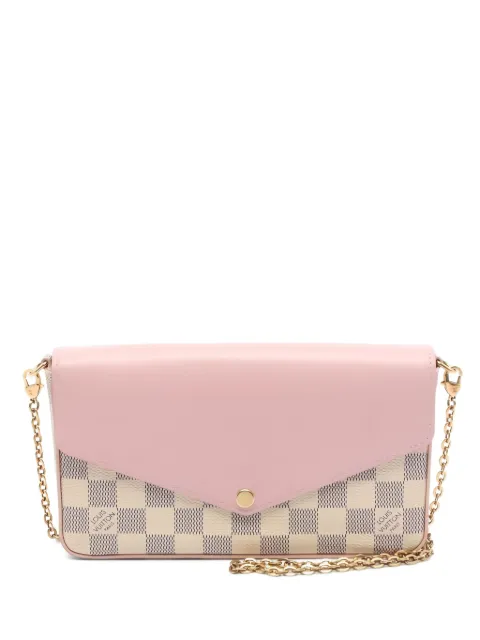 Louis Vuitton Pre-Owned 2019 Félicie Damier Azur chain clutch bag