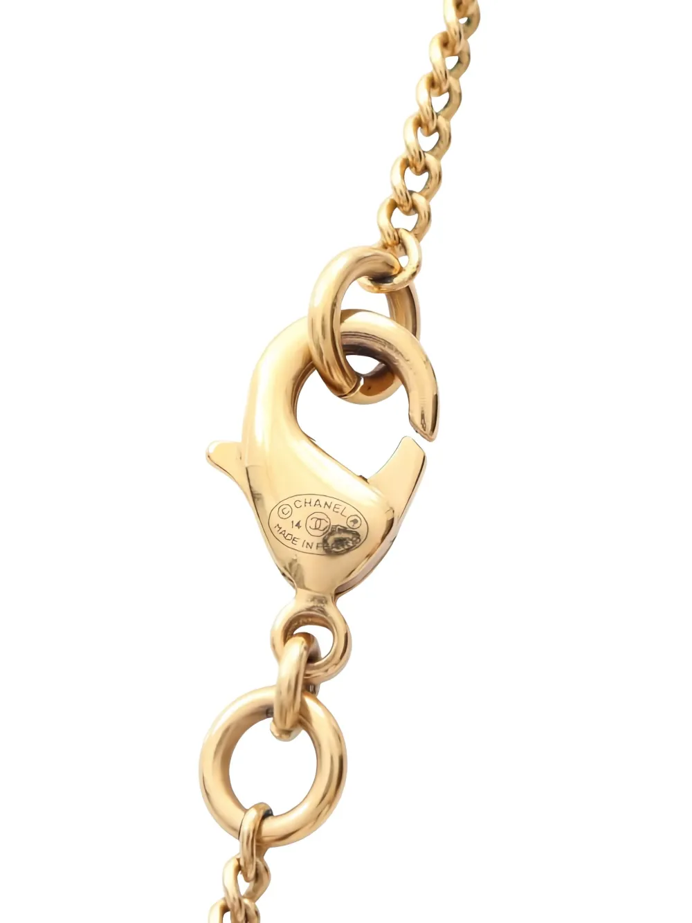 Pre-owned Chanel 1986-1988 Coco Mark Pendant Necklace In Gold