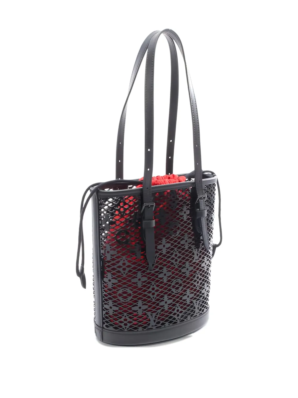 Pre-owned Louis Vuitton 2010s Monogram Lace Pm Shoulder Bag In Black
