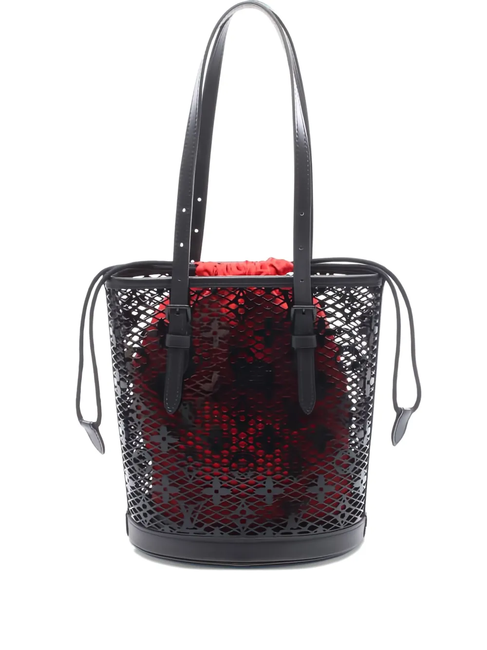 Pre-owned Louis Vuitton 2010s Monogram Lace Pm Shoulder Bag In Black