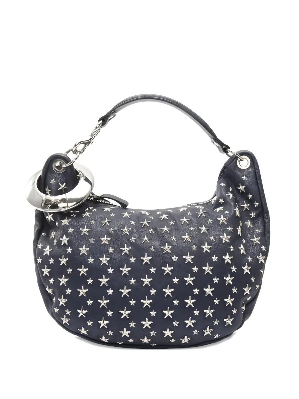 Pre-owned Jimmy Choo 2000s Star-studded Sky Shoulder Bag In Blue