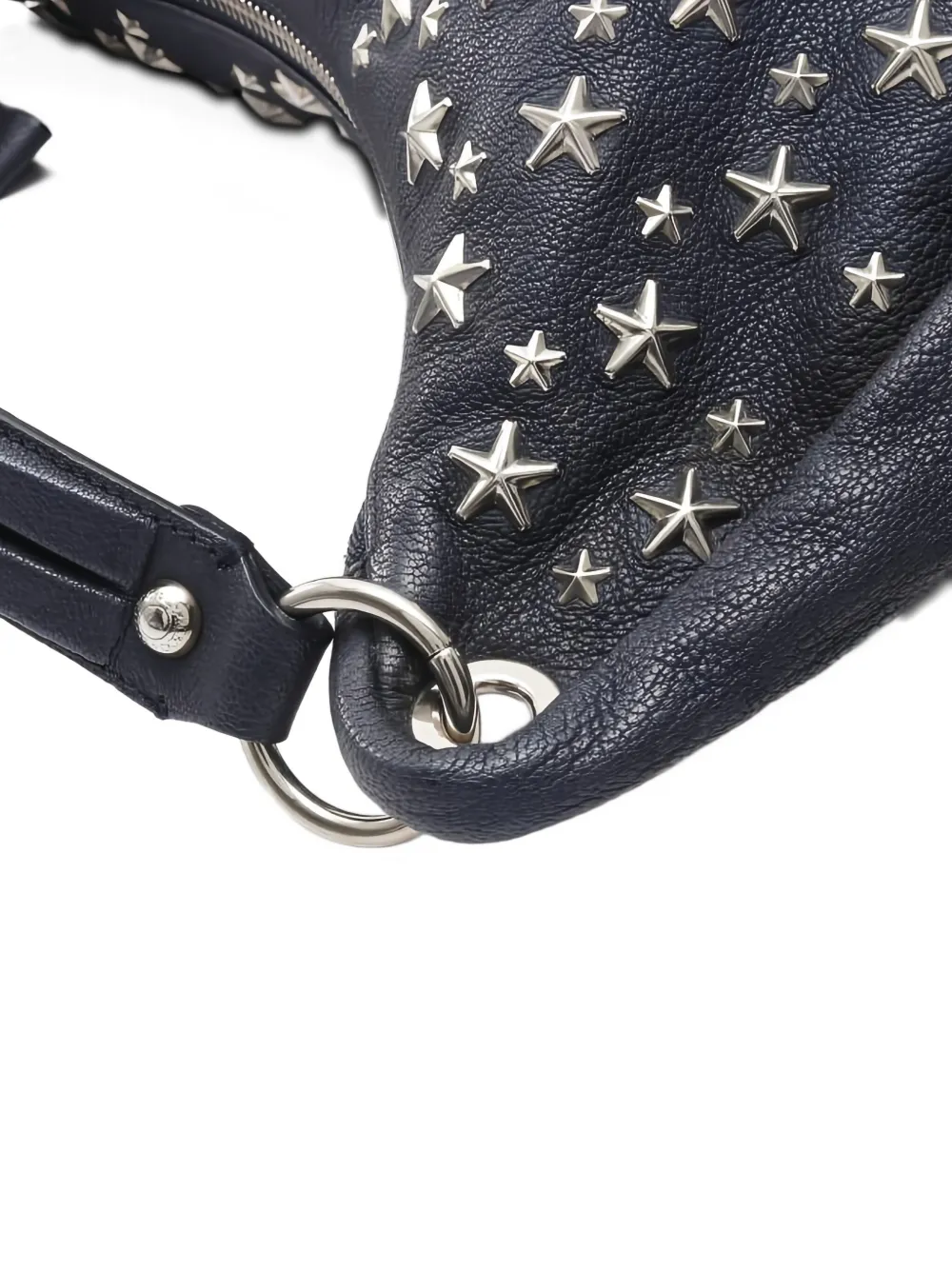Pre-owned Jimmy Choo 2000s Star-studded Sky Shoulder Bag In Blue