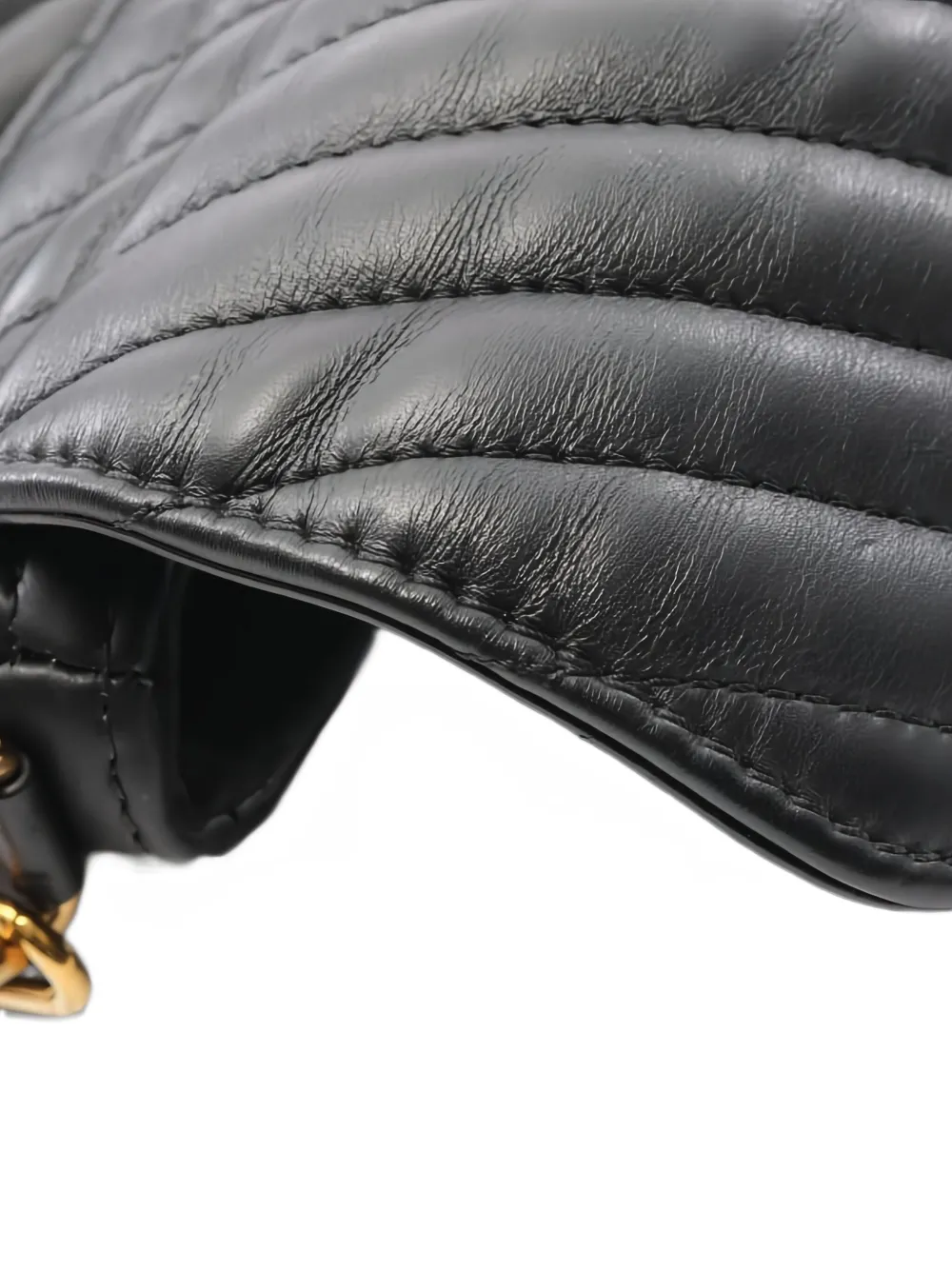 Pre-owned Louis Vuitton 2021s New Wave Quilted Chain Multy Pochette Shoulder Bag In Black