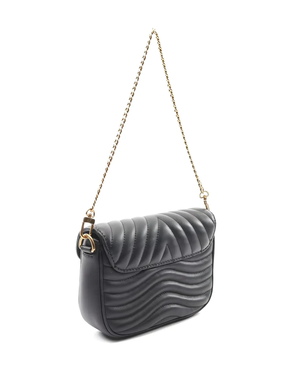 Louis Vuitton Pre-Owned 2021s New Wave Pochette gewatteerde schoudertas met ketting - Zwart