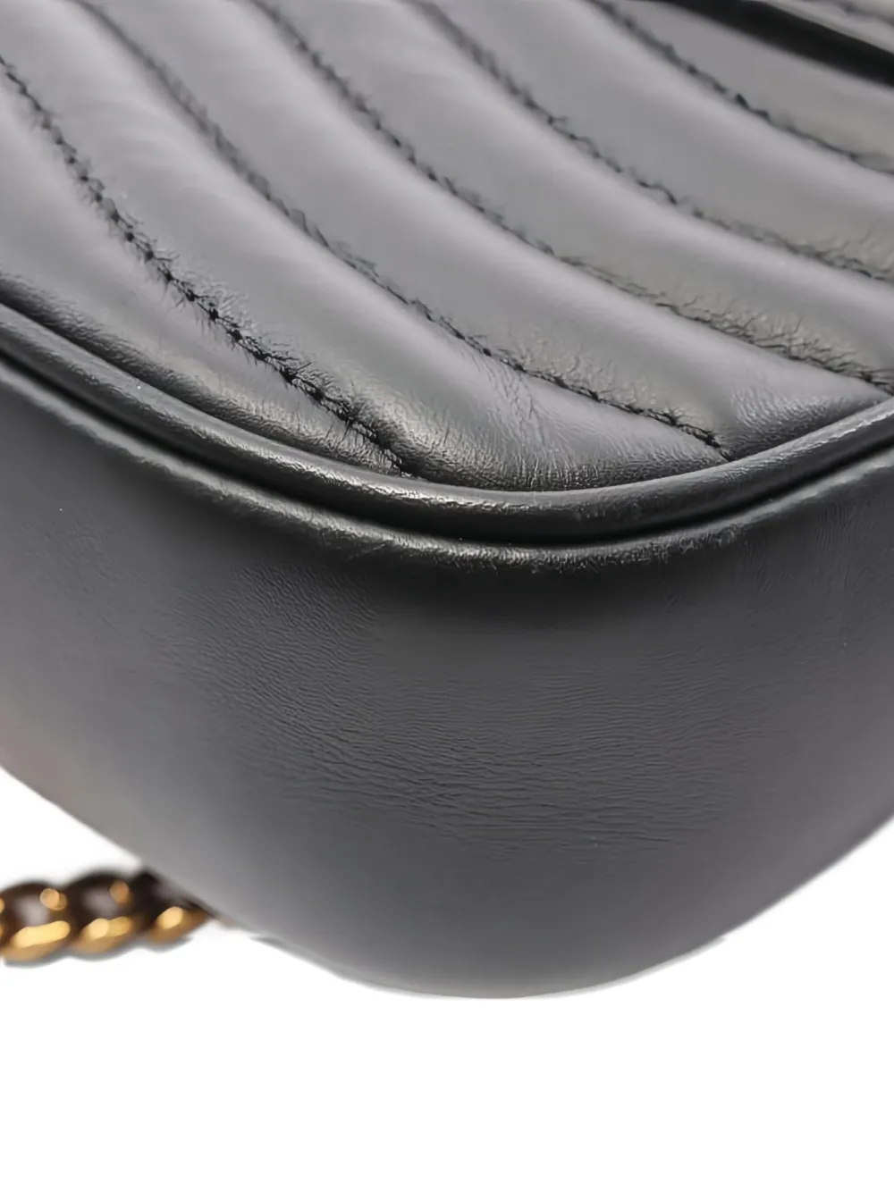 Pre-owned Louis Vuitton 2021s New Wave Quilted Chain Multy Pochette Shoulder Bag In Black
