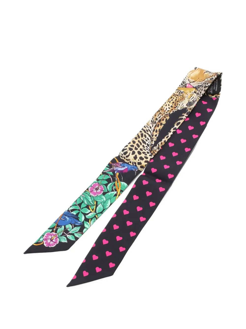 Pre-owned Hermes 2020s Jungle Love Love Twilly Scarf In Black