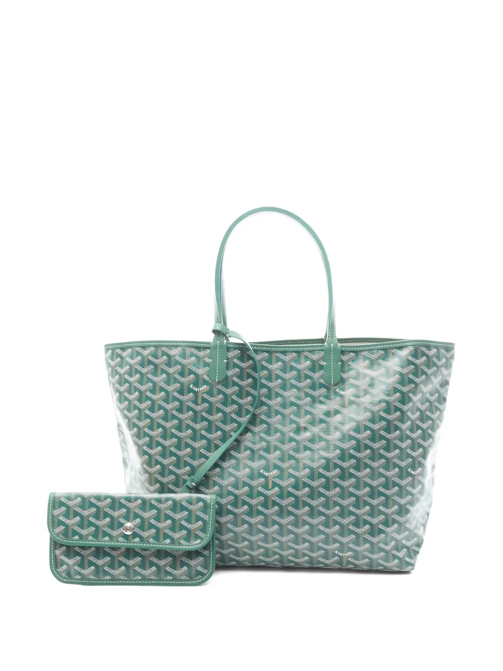 Pre-owned Goyard 2020s Saint Louis Pm Handbag In Green