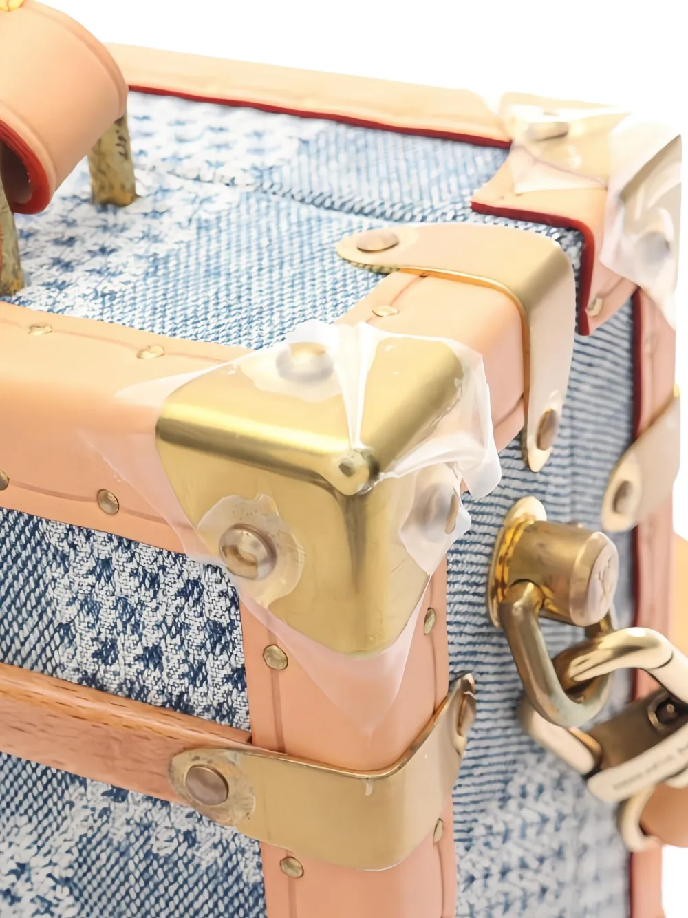 Pre-owned Louis Vuitton 2021 Handle Trunk Damier Denim Tote Bag In Blue