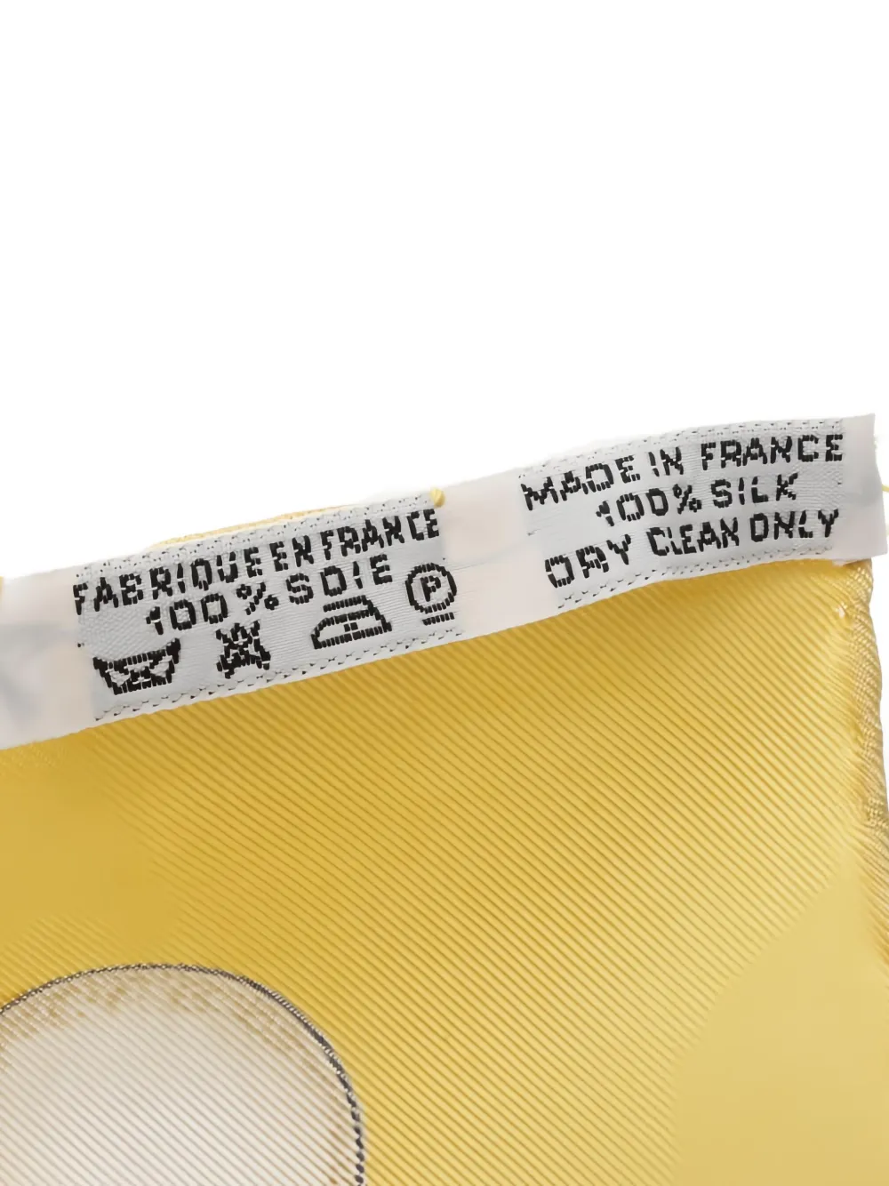 Pre-owned Hermes 2010s Carré 90 La Musique Des Spheres Silk Scarf In Yellow