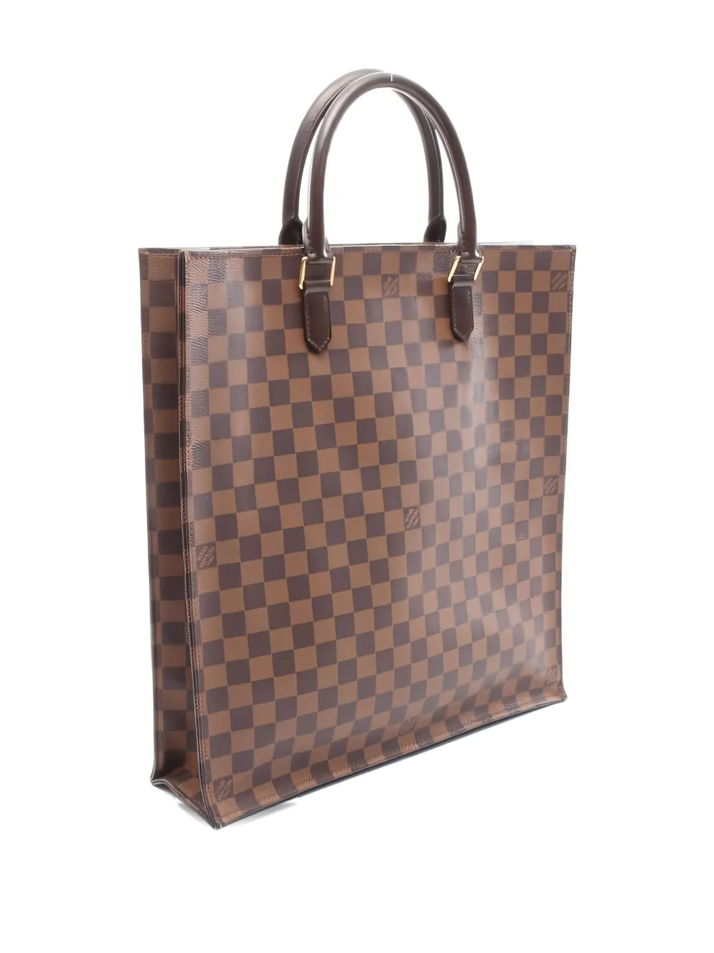 Pre-owned Louis Vuitton 2012 Sac Plat Damier Ebene Tote Bag In Brown