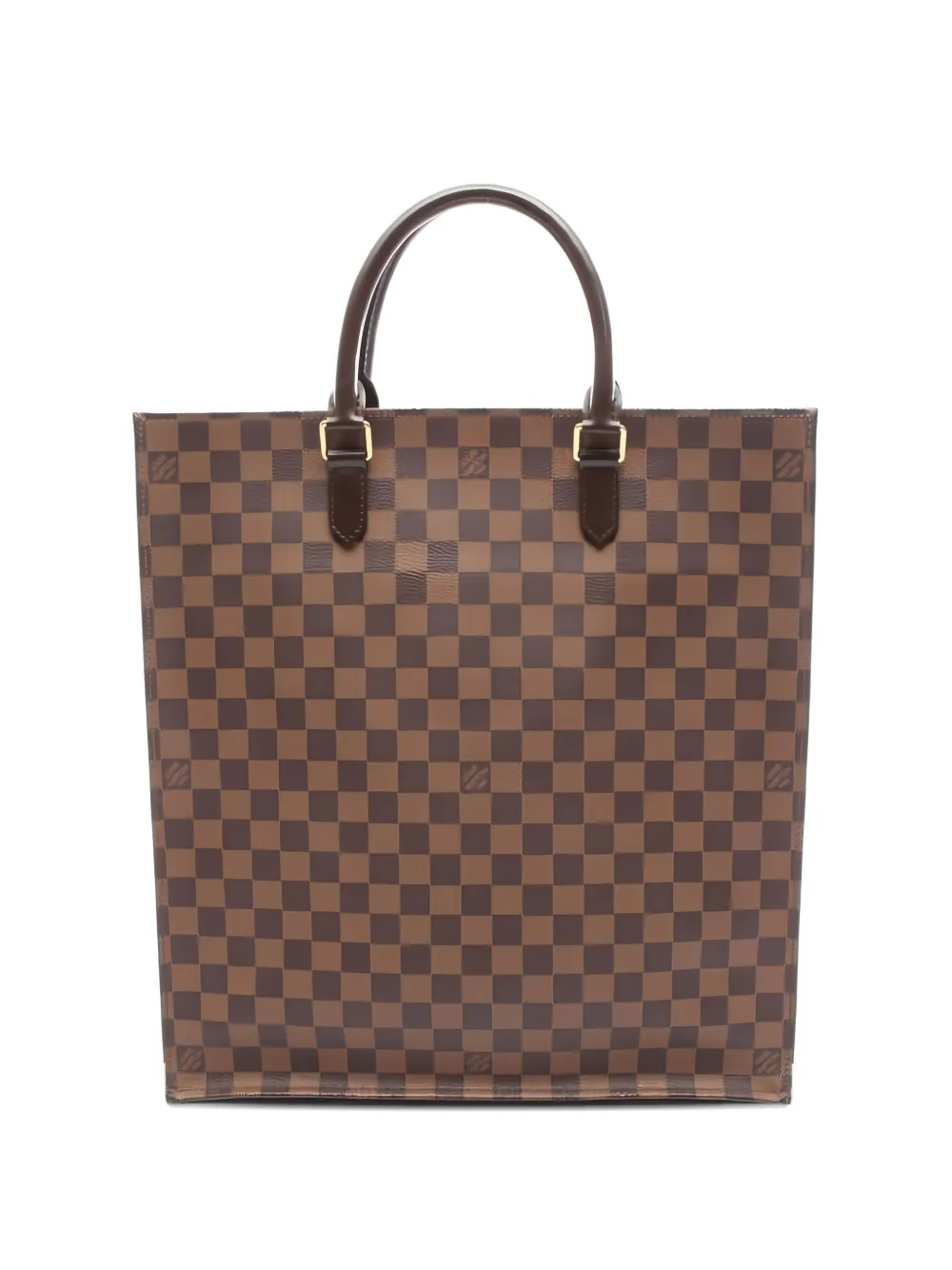 Pre-owned Louis Vuitton 2012 Sac Plat Damier Ebene Tote Bag In Brown