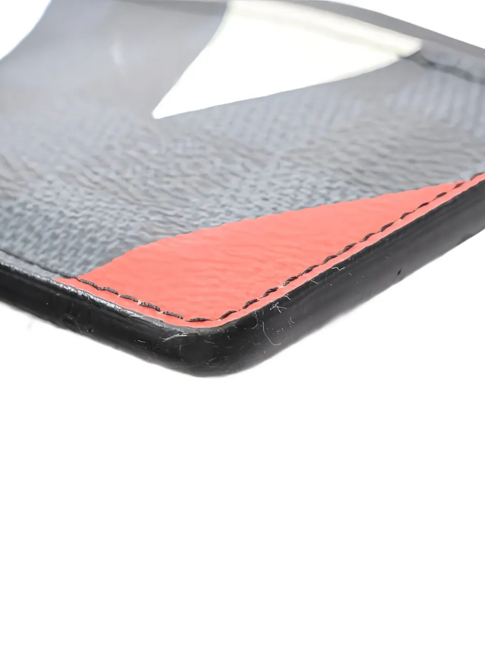 Pre-owned Louis Vuitton 2016 Damier Strap Card Case In Gray