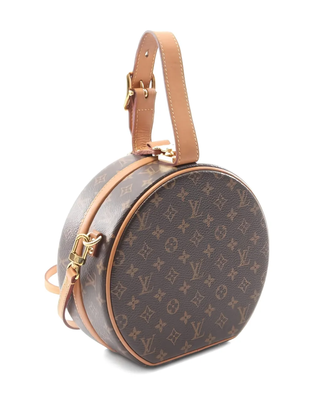 Pre-owned Louis Vuitton 2018 Petite Boite Chapeau Monogram Tote Bag In Brown