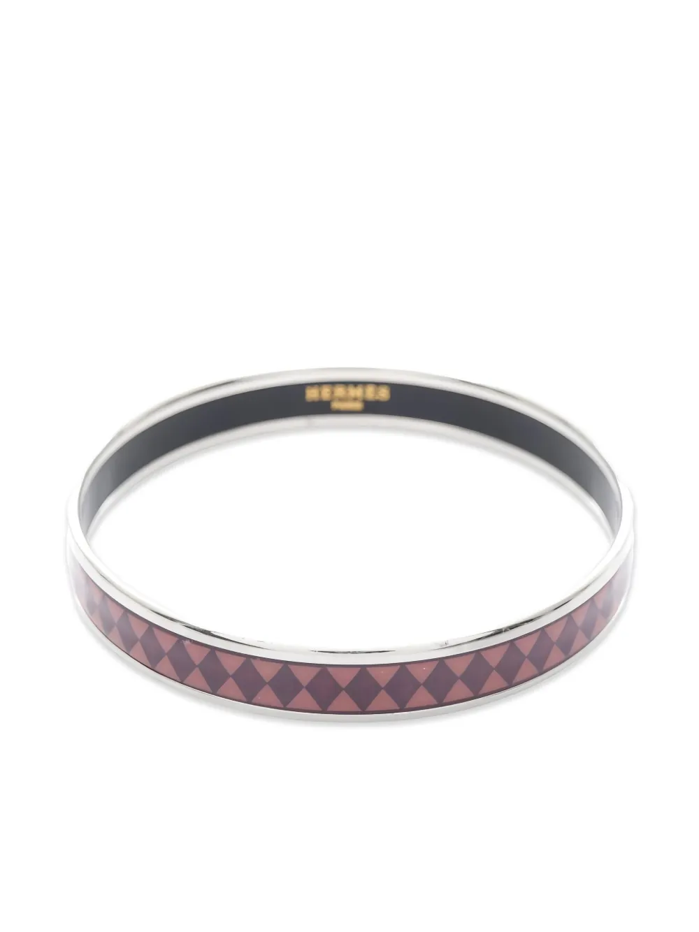 Hermès Pre-Owned 2000 Enamel diamond bangle | Silver | Image 1