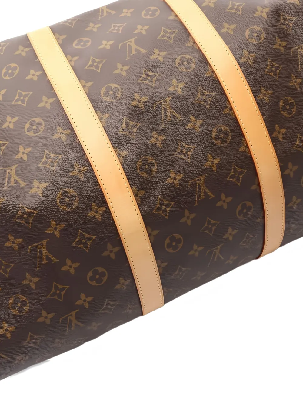 Pre-owned Louis Vuitton 2001 Keepall Bandoulière 60 Tote Bag In Brown