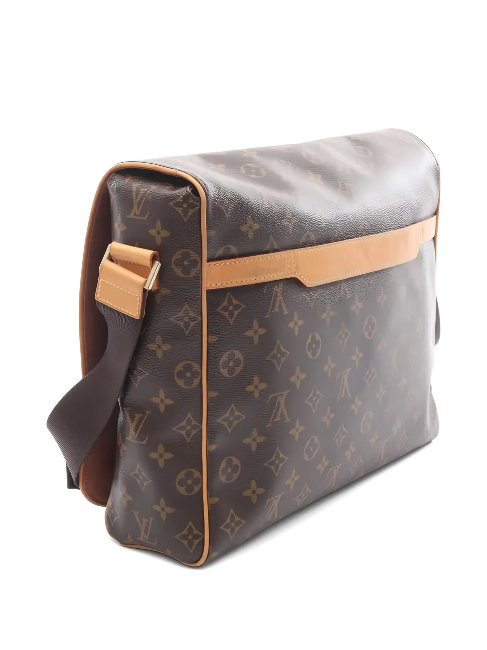 Pre-owned Louis Vuitton 2005 Monogram Aves Shoulder Bag In Brown