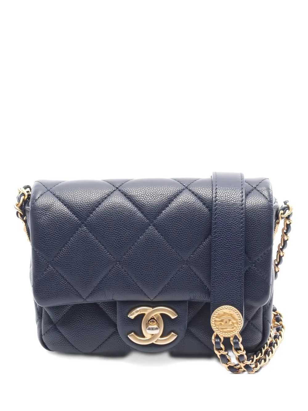CHANEL Pre-Owned 2021s matelassé mini bag - Blu