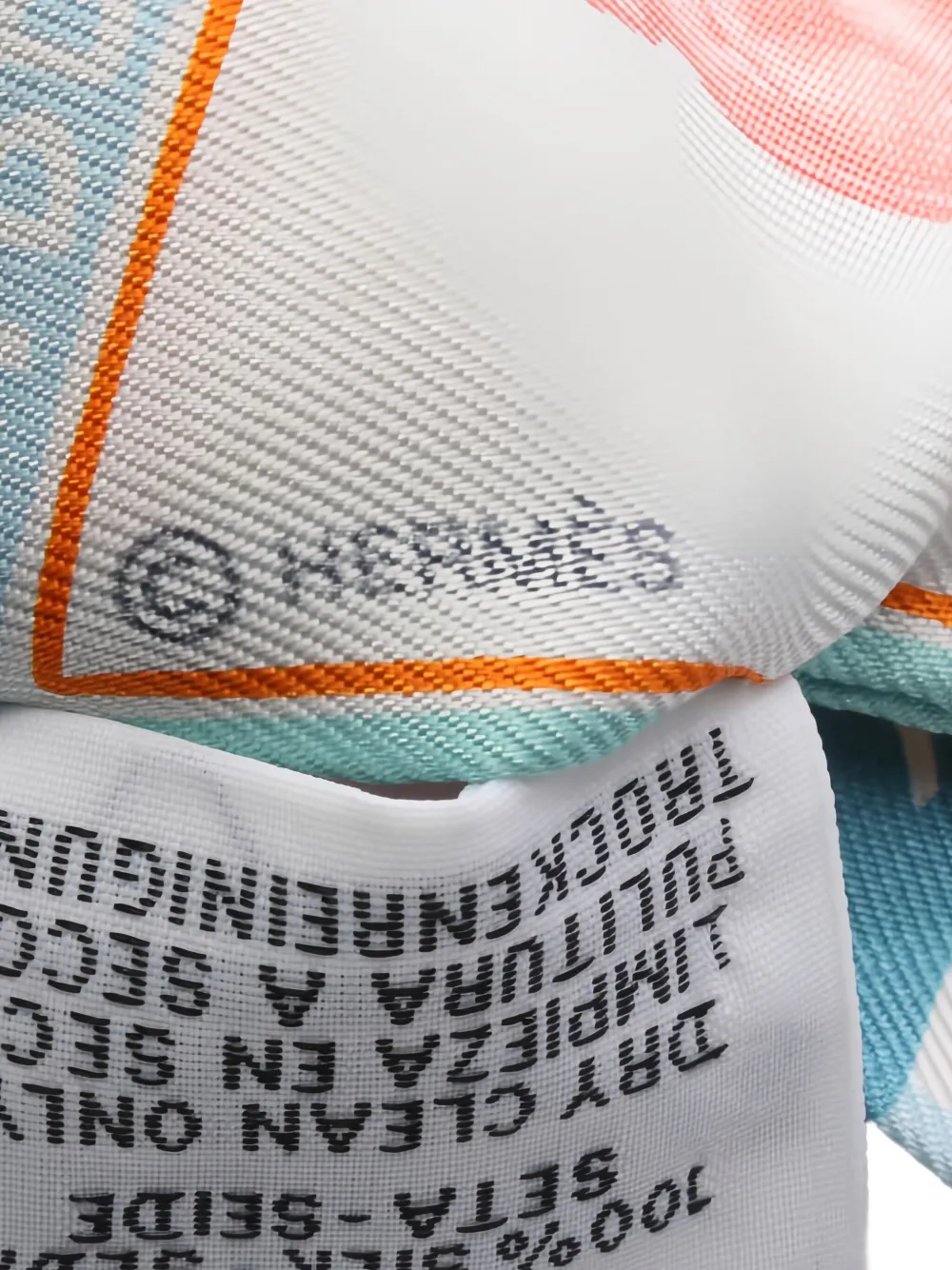Pre-owned Hermes 2020s Funny Ice Cream Twilly Scarf In White