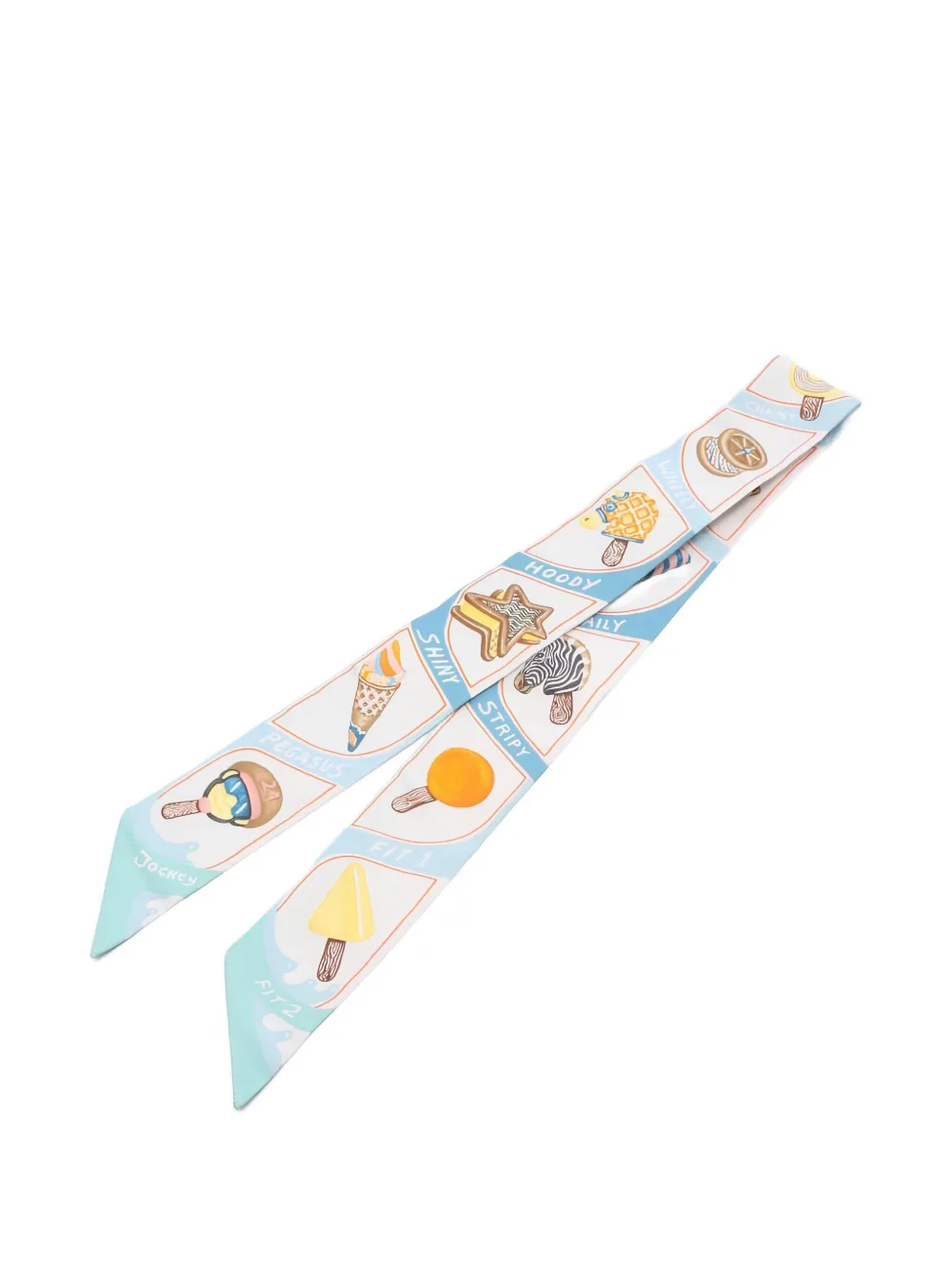 Hermès Pre-Owned 2020s Funny Ice Cream Twilly scarf | Image 2