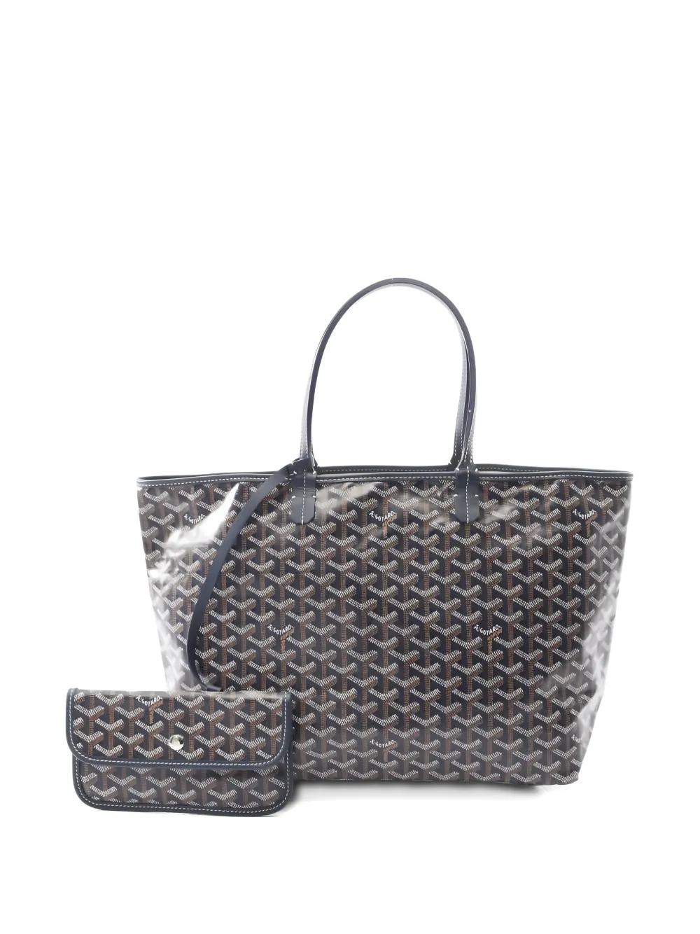 Pre-owned Goyard 2020s Saint Louis Pm Tote Bag In Blue