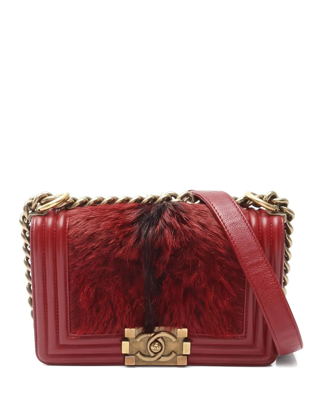 CHANEL Pre-Owned Borsa a spalla Boy Chanel piccola trapuntata 2015-2016 - Rosso