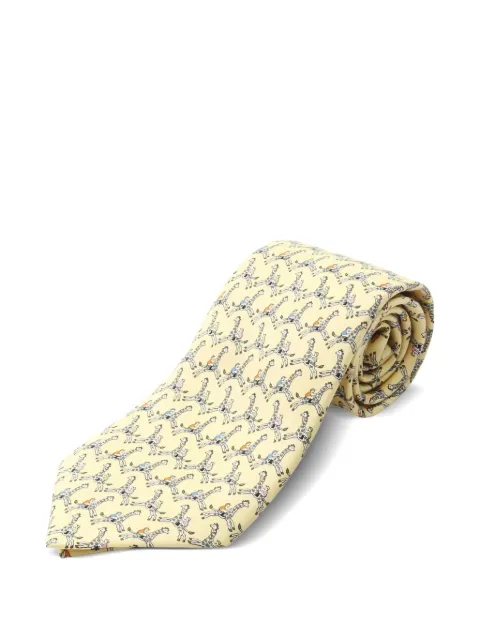 Hermès Pre-Owned cravate en soie à motif géométrique (années 2010)