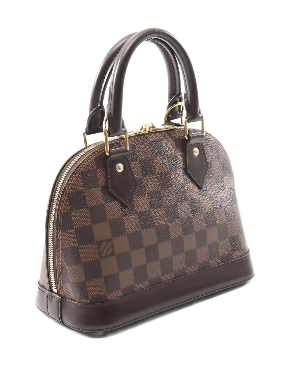 Louis Vuitton Pre-Owned 2021 Alma BB Damier Ebène leren shopper - Bruin