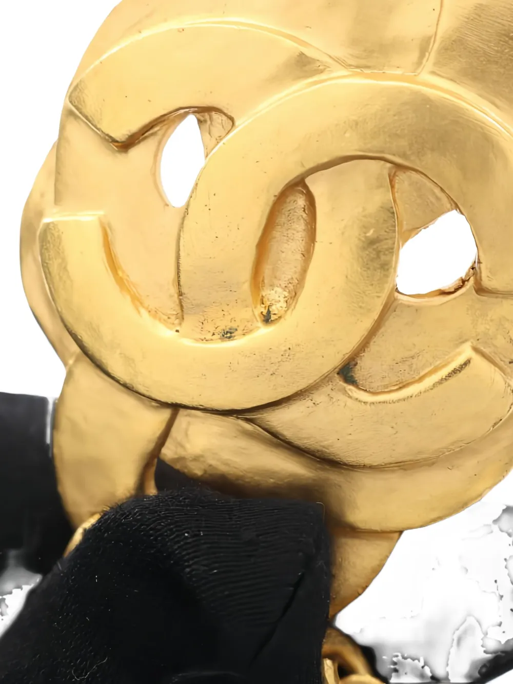 Pre-owned Chanel 1986-1988 Coco Mark Bells Brooch In Gold