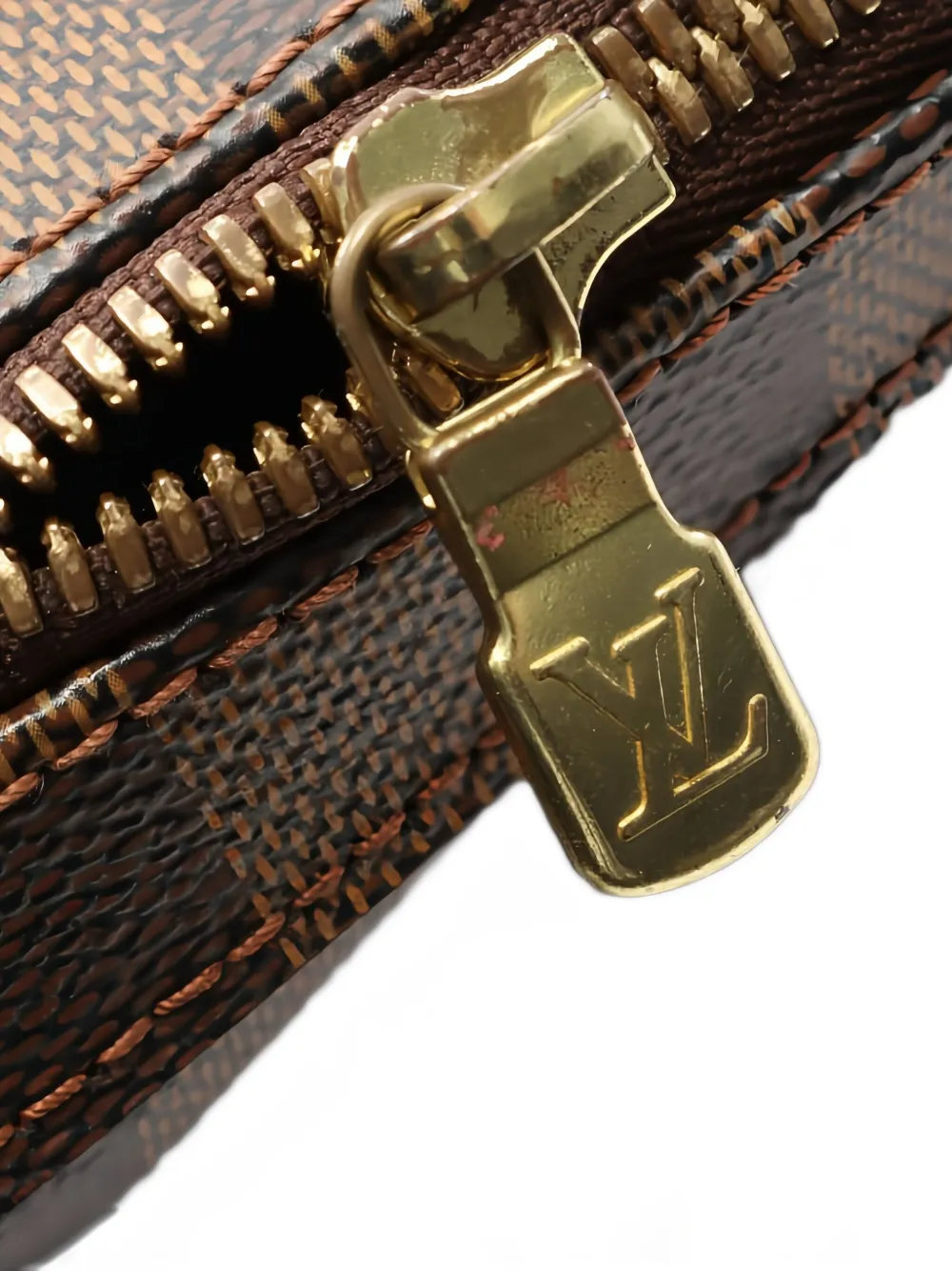 Pre-owned Louis Vuitton 2005 Damier Ebène Messenger Bag In Brown