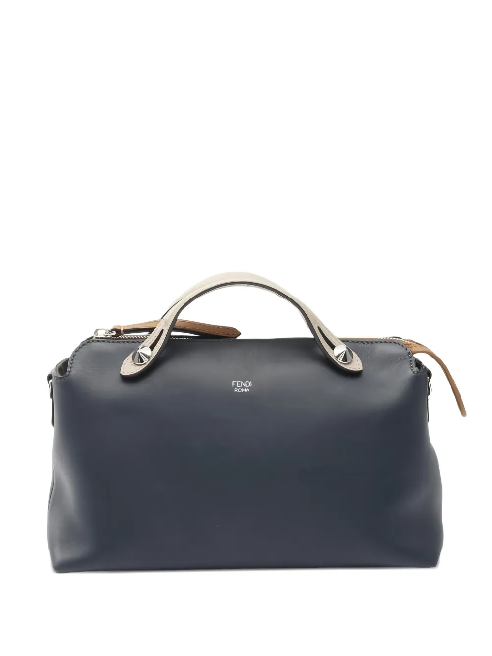 Pre-owned Fendi 2000 By The Way Medium Leather Handbag In Blue