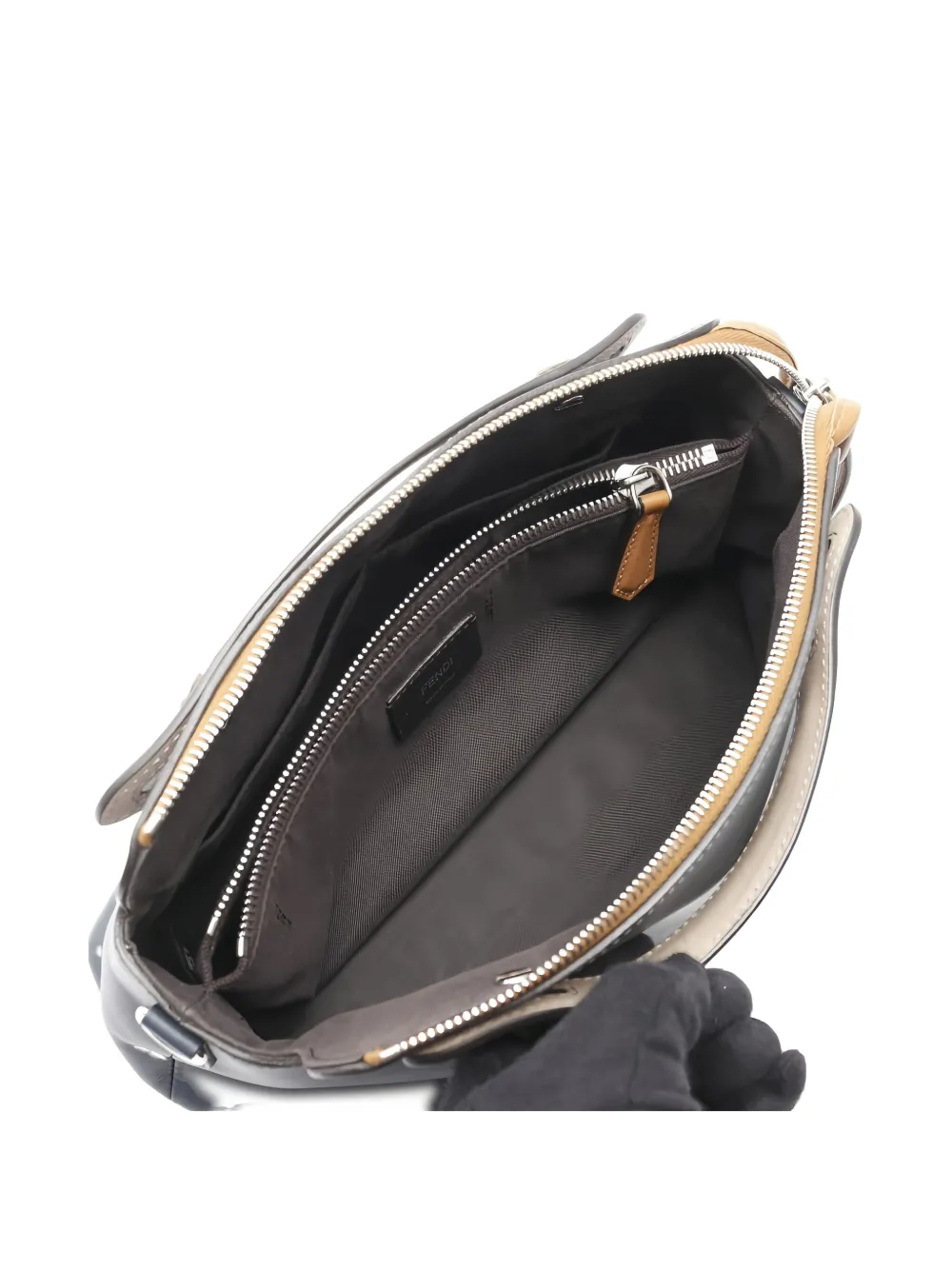 Pre-owned Fendi 2000 By The Way Medium Leather Handbag In Blue