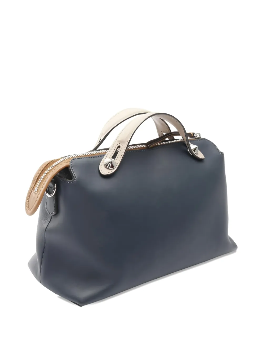 Pre-owned Fendi 2000 By The Way Medium Leather Handbag In Blue