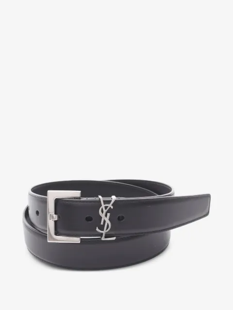 Saint Laurent Pre-Owned 2020S Cassandre logo buckle belt