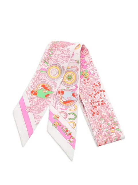 Hermès Pre-Owned 2020s Pony Pit Stop ribbon scarf