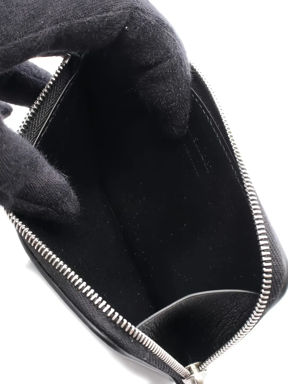 Pre-owned Jil Sander 2020s Giro Envelope Zip Card Holder In Black