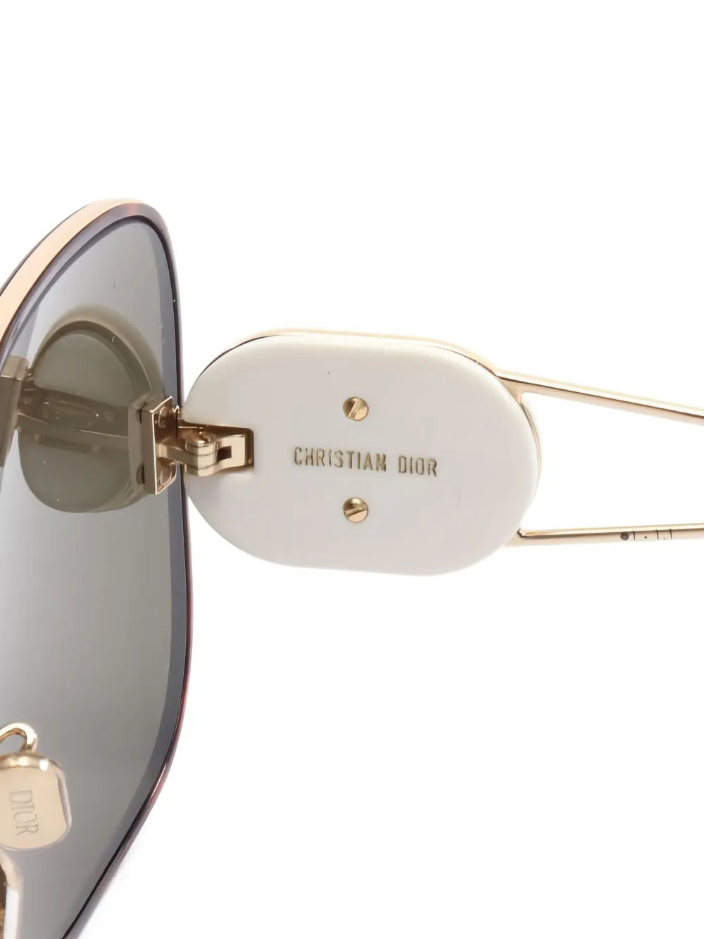 DIOR Pre-owned 2020s Boby S1u Geometric Sunglasses In Brown