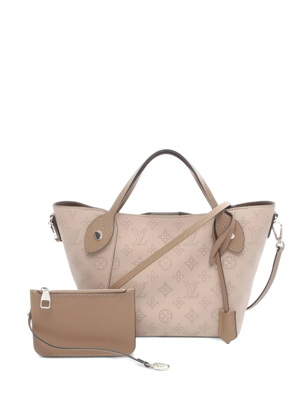 Louis Vuitton Pre-Owned 2018 Hina PM Mahina carré-leather shoulder bag - Toni neutri