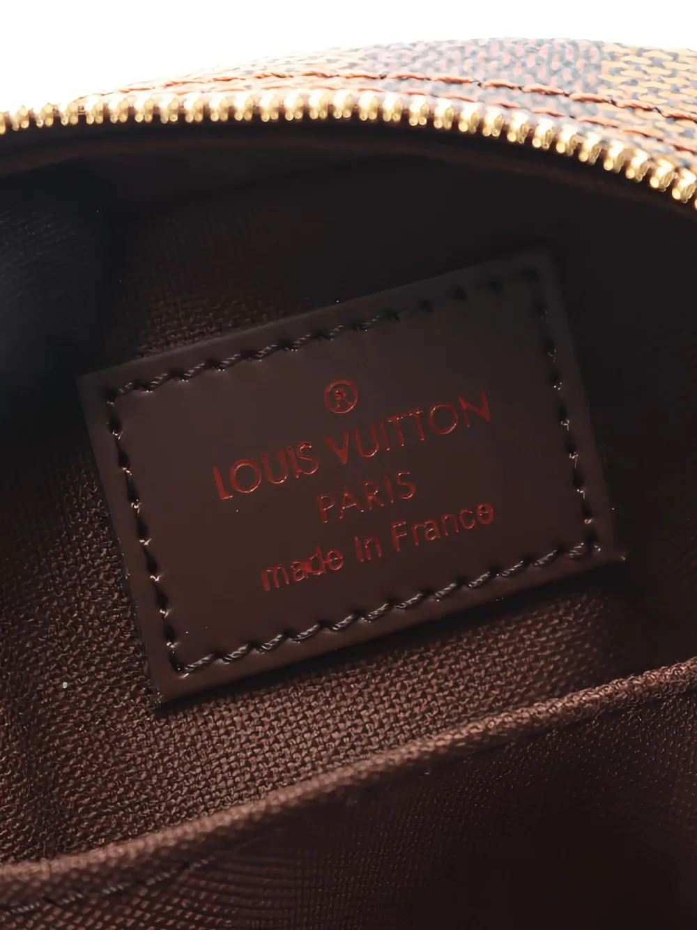 Pre-owned Louis Vuitton 2007 Damier Ebène Leather Pouch In Brown