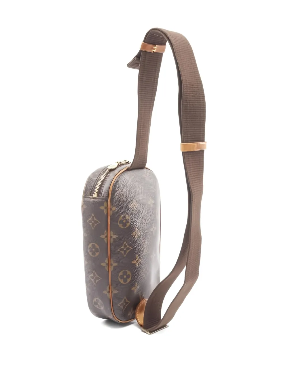 Pre-owned Louis Vuitton 2003 Pochette Ganju Monogram Cross Body Bag In Brown