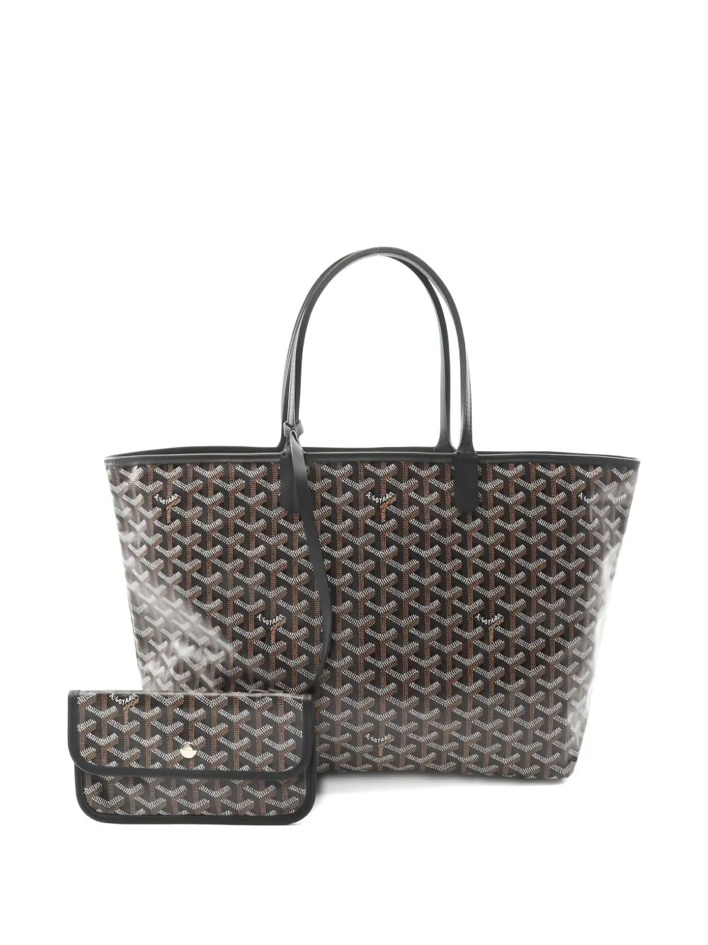 Pre-owned Goyard 2020s Saint Louis Pm Tote Bag In Brown