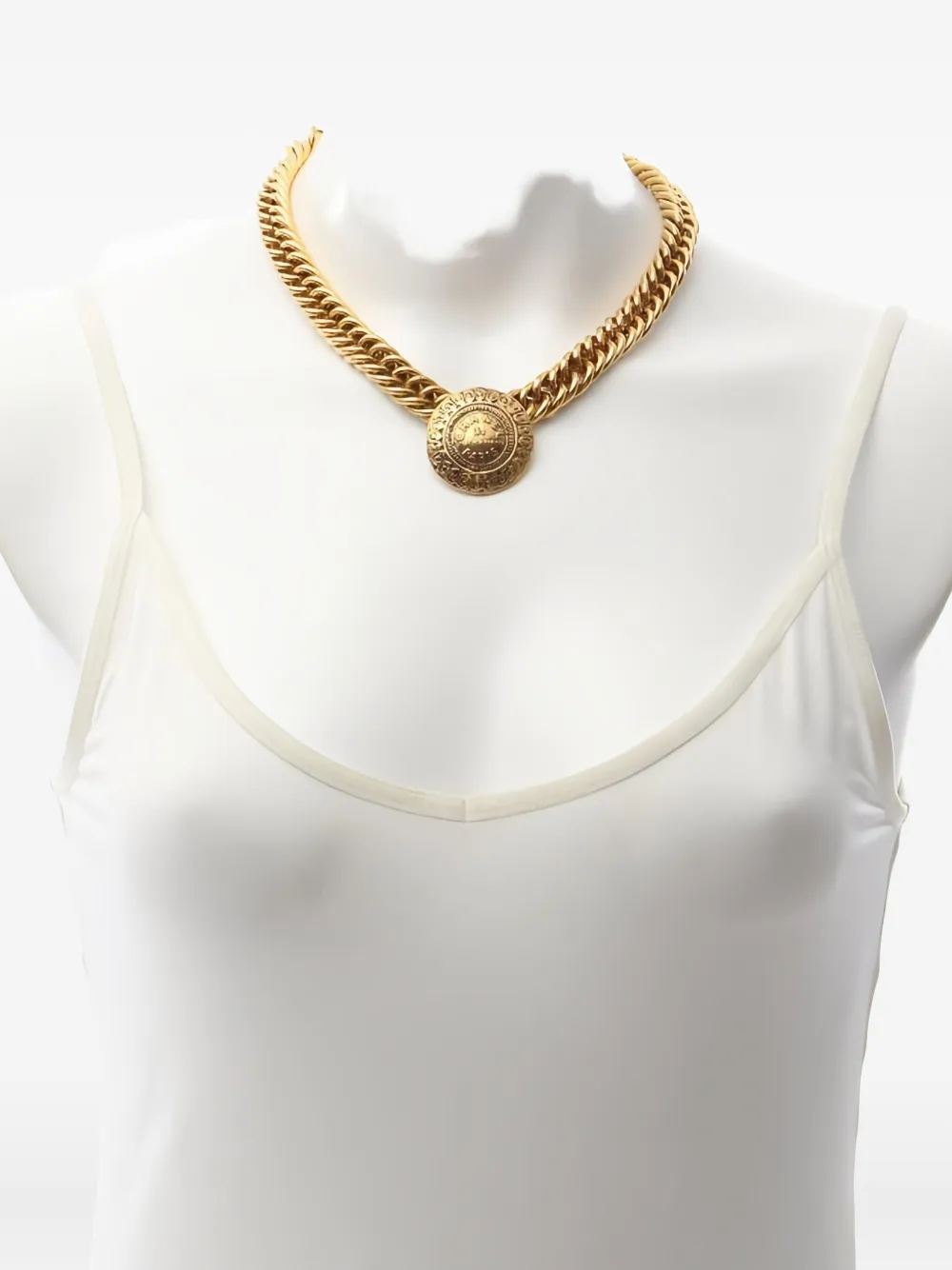 Pre-owned Chanel 1986-1988 Charm-detail Necklace In Gold